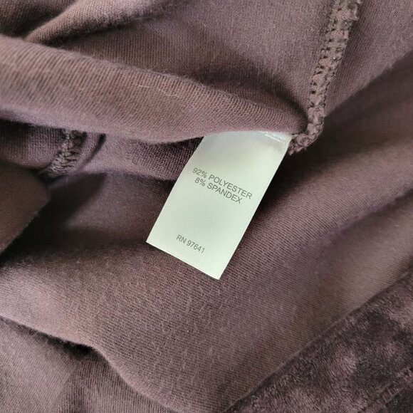 Pure Jill Purple Velour Cowl Neck Pullover Tunic Top Size Medium - Picture 4 of 4